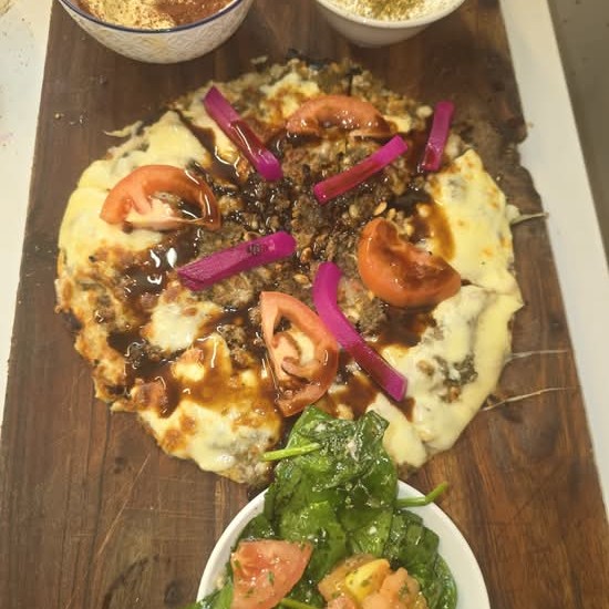 Kofta or Spicy Beef Manoush Pizza